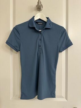 J.Lindeberg Women’s Slate Blue Short Sleeve Polo